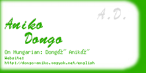 aniko dongo business card